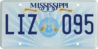 MS license plate LIZ095