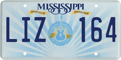 MS license plate LIZ164