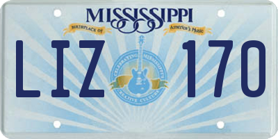 MS license plate LIZ170