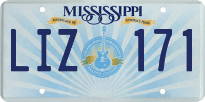 MS license plate LIZ171