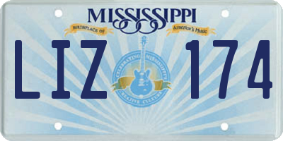 MS license plate LIZ174