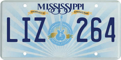 MS license plate LIZ264
