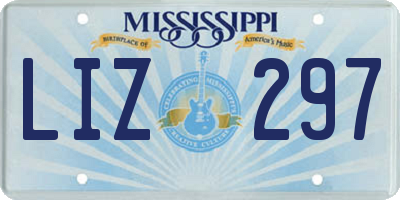 MS license plate LIZ297