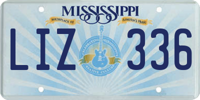 MS license plate LIZ336