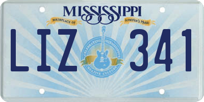 MS license plate LIZ341