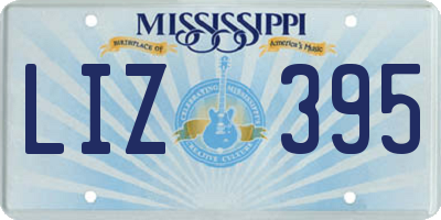 MS license plate LIZ395