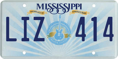 MS license plate LIZ414