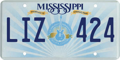 MS license plate LIZ424
