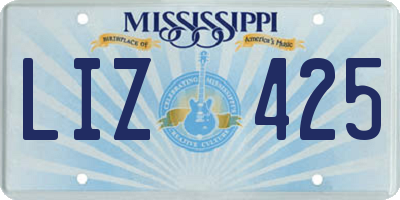 MS license plate LIZ425