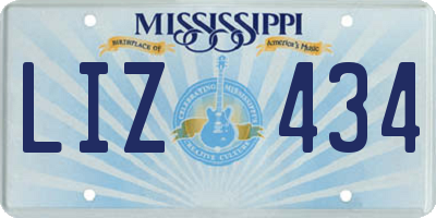 MS license plate LIZ434