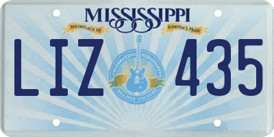 MS license plate LIZ435