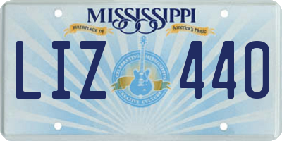 MS license plate LIZ440