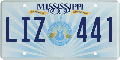 MS license plate LIZ441