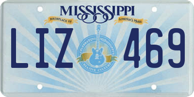 MS license plate LIZ469