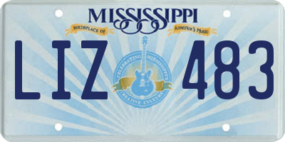 MS license plate LIZ483