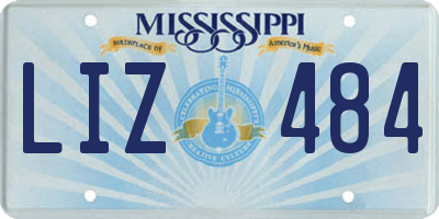 MS license plate LIZ484