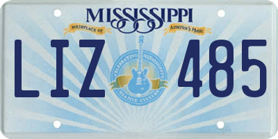 MS license plate LIZ485