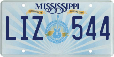 MS license plate LIZ544