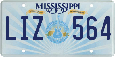 MS license plate LIZ564