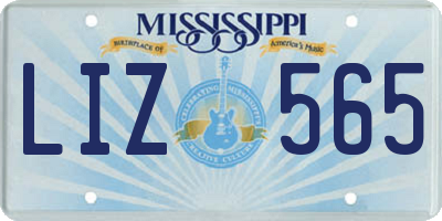 MS license plate LIZ565