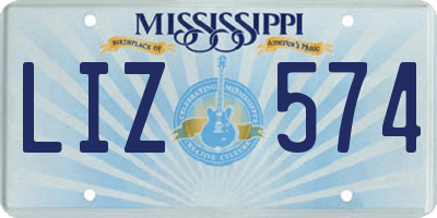 MS license plate LIZ574