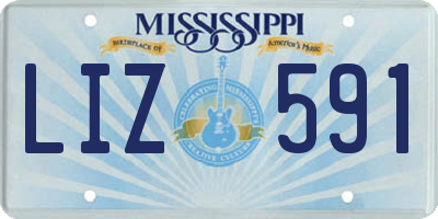 MS license plate LIZ591