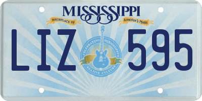 MS license plate LIZ595
