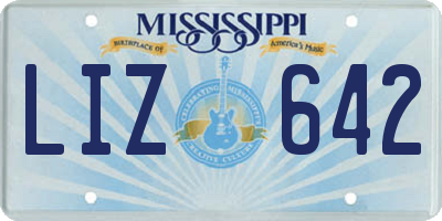 MS license plate LIZ642