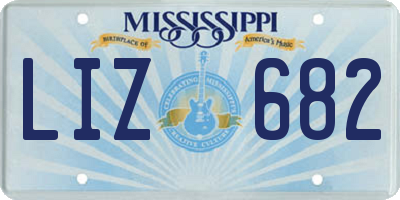 MS license plate LIZ682