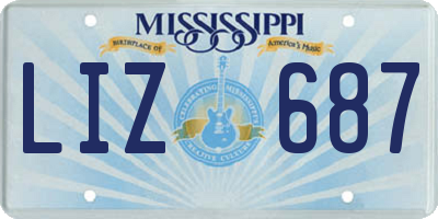 MS license plate LIZ687