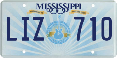 MS license plate LIZ710