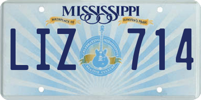 MS license plate LIZ714