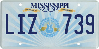 MS license plate LIZ739