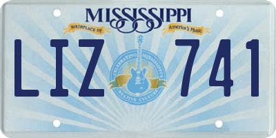MS license plate LIZ741