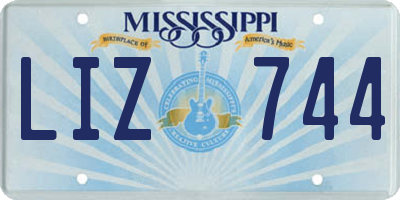 MS license plate LIZ744