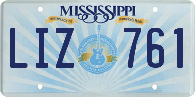 MS license plate LIZ761