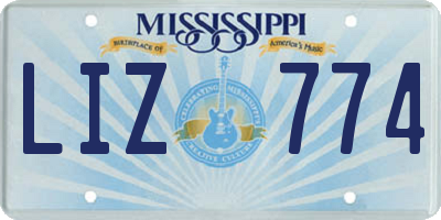 MS license plate LIZ774