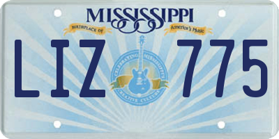 MS license plate LIZ775