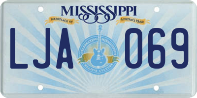 MS license plate LJA069