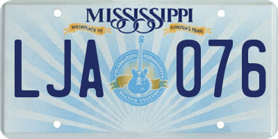 MS license plate LJA076