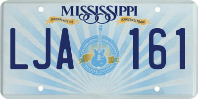 MS license plate LJA161
