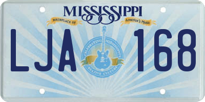 MS license plate LJA168