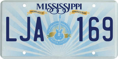 MS license plate LJA169