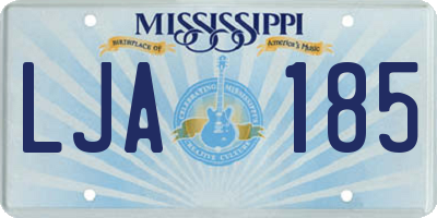 MS license plate LJA185