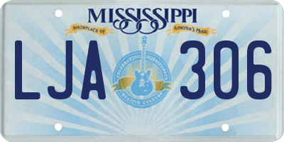 MS license plate LJA306