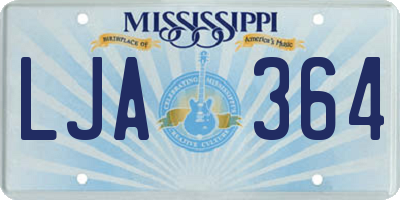 MS license plate LJA364