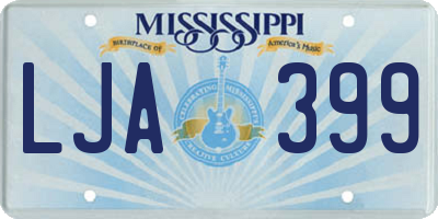 MS license plate LJA399