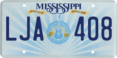 MS license plate LJA408