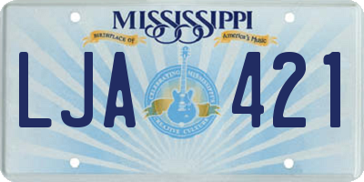 MS license plate LJA421