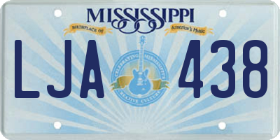MS license plate LJA438